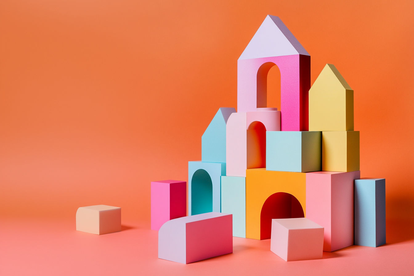 Find the most beautiful wooden building blocks for children inspired by architecture.