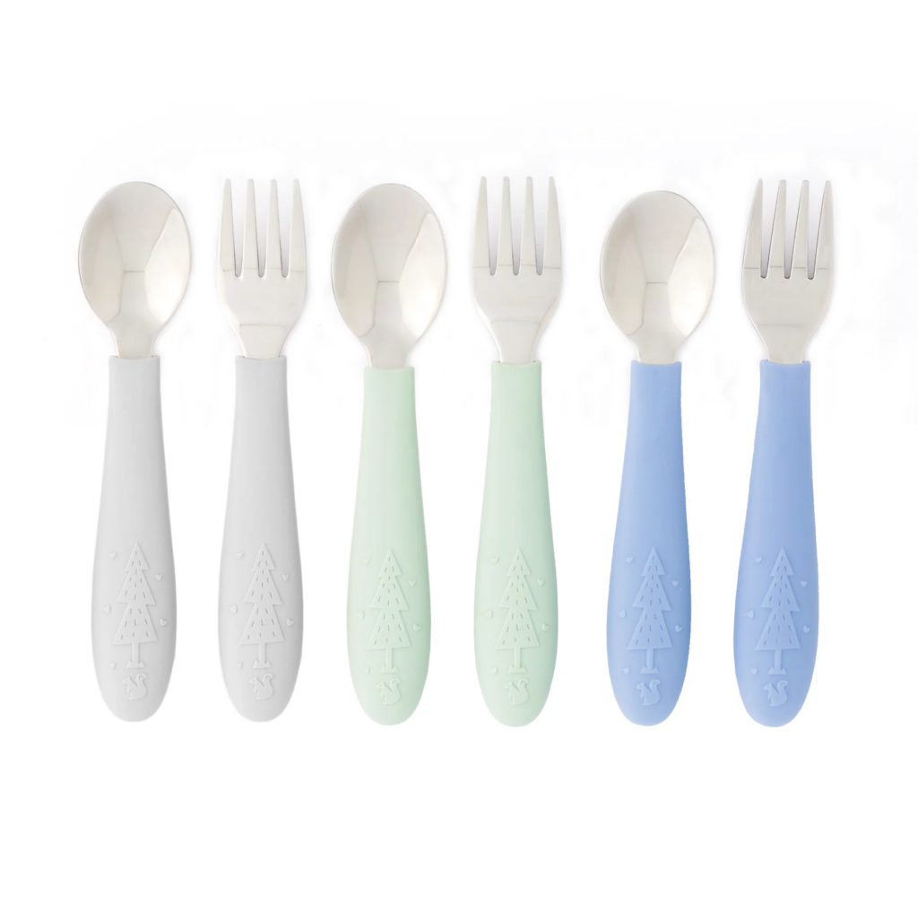 Elk & Friends stainless steel toddler utensils