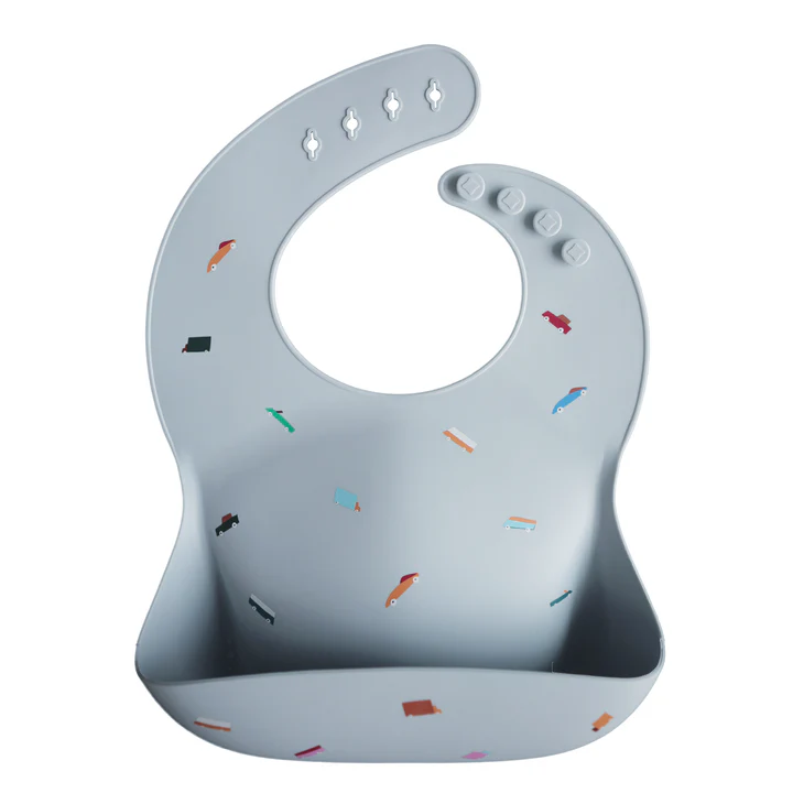 Mushie silicone baby and toddler bib