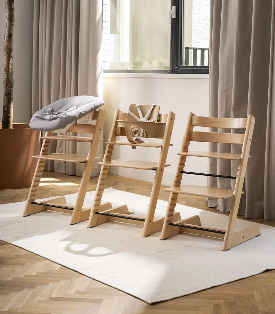 Stokke Tripp Trapp high chair configurations. It truly grows with the child