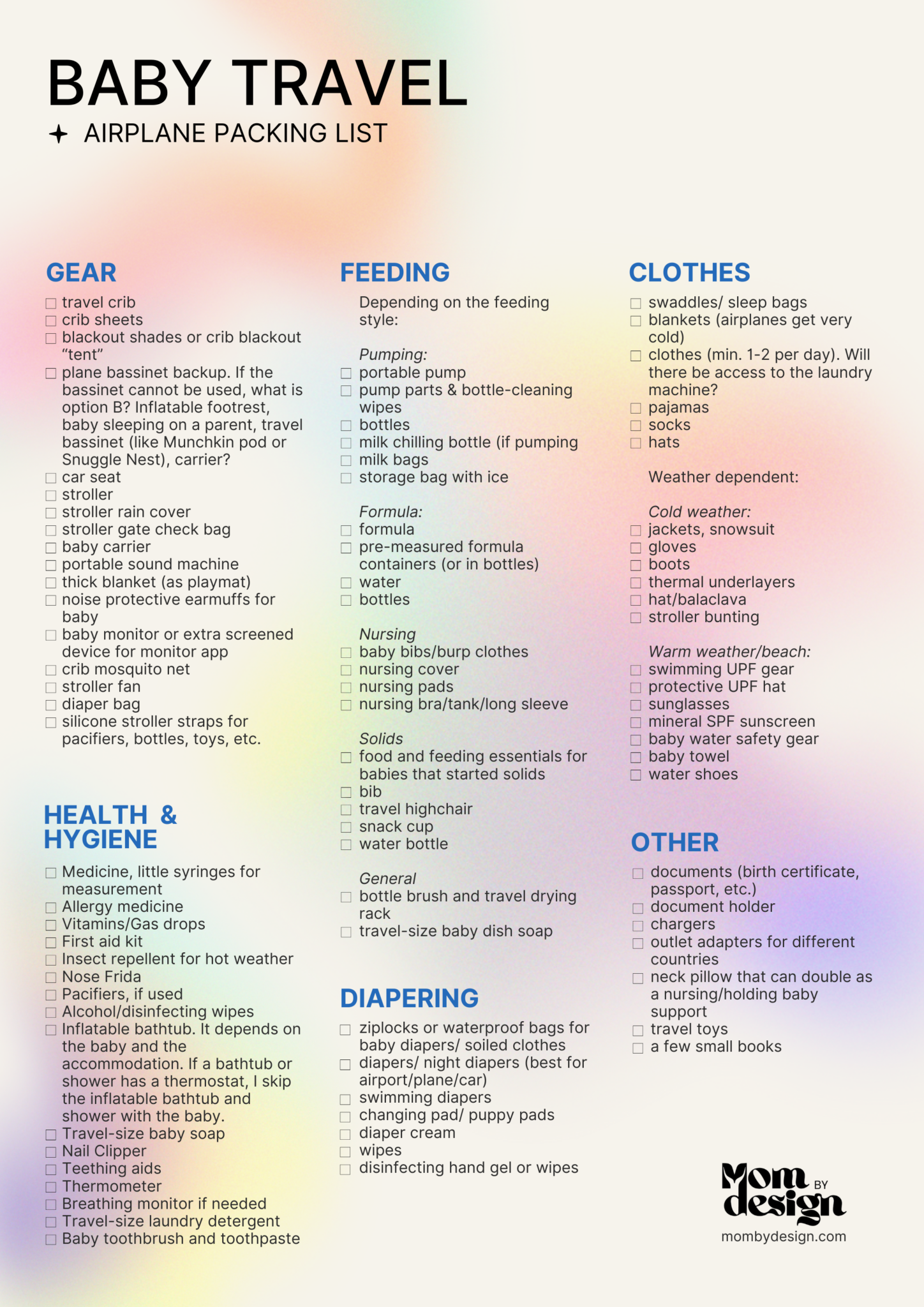Traveling with a baby by plane - Mom by design