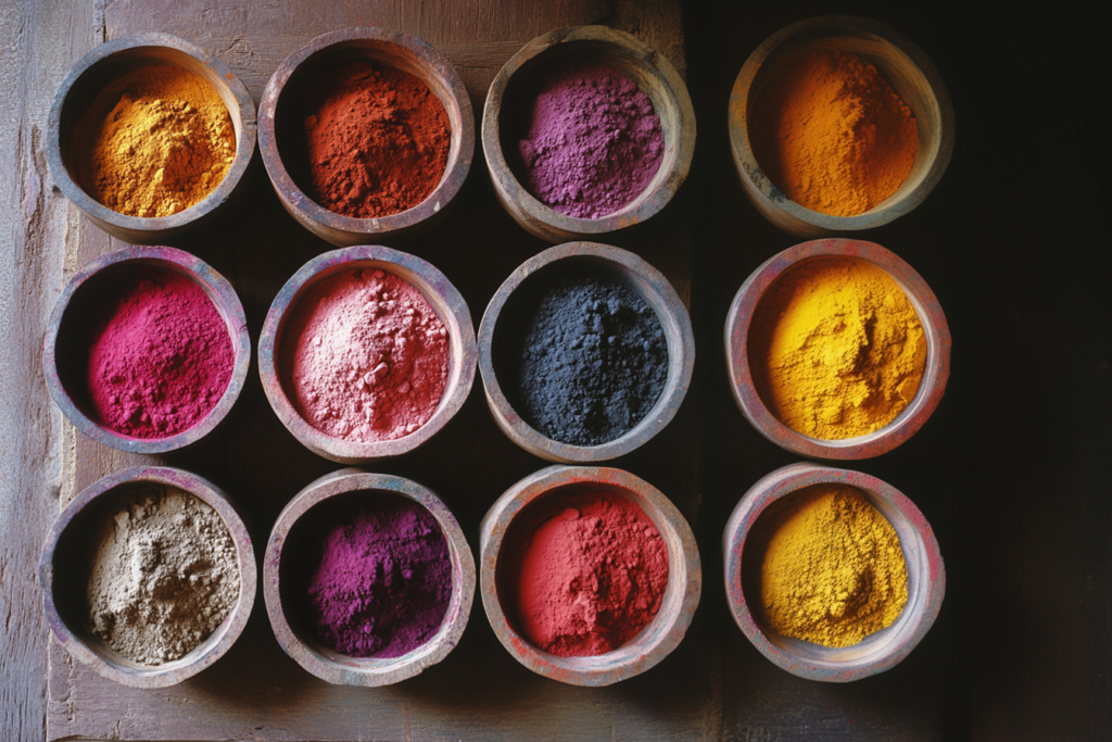 Naturally sourced pigments offer an array of beautiful colors.