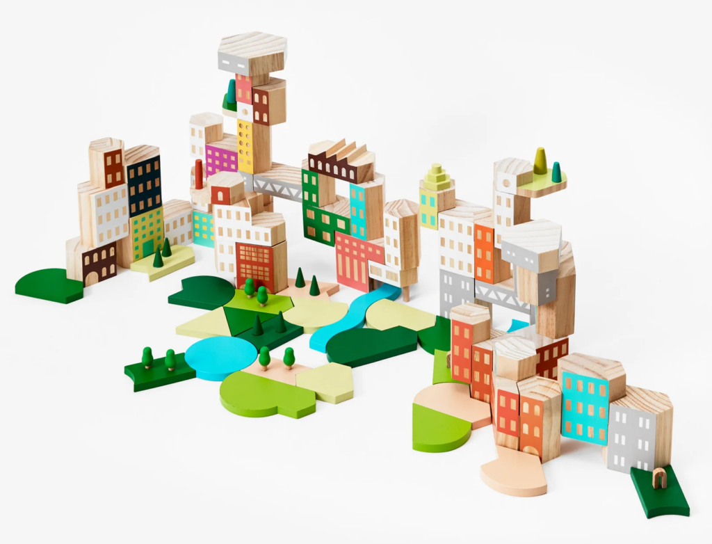 Areaware Blockitecture is one of the most beautiful wooden building blocks for children